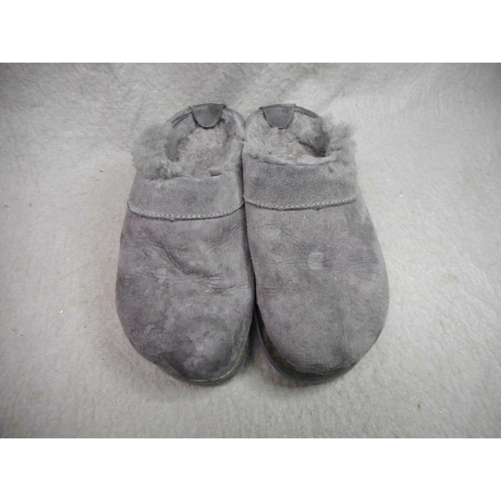 WOMEN'S SUEDE TOP LINED SLIPPERS  SIZE 8‎ M  USED N/R